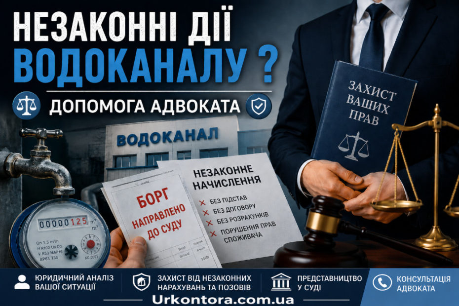 НЕЗАКОННІ ДІЇ ВОДОКАНАЛУ